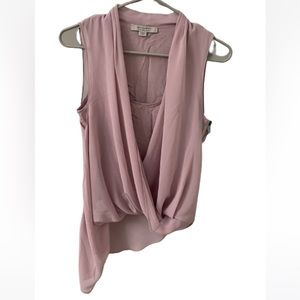 All Saints Abi Drape Blouse In Lavender Size 2